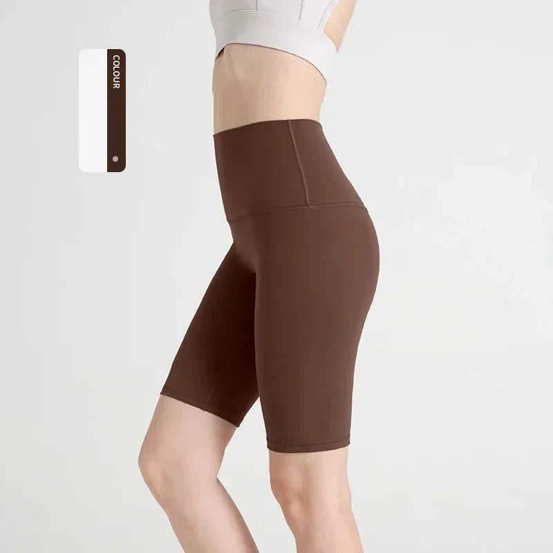 Women Yoga Shorts Athletic Nylon Seamless Breathable Summer Workout Pants