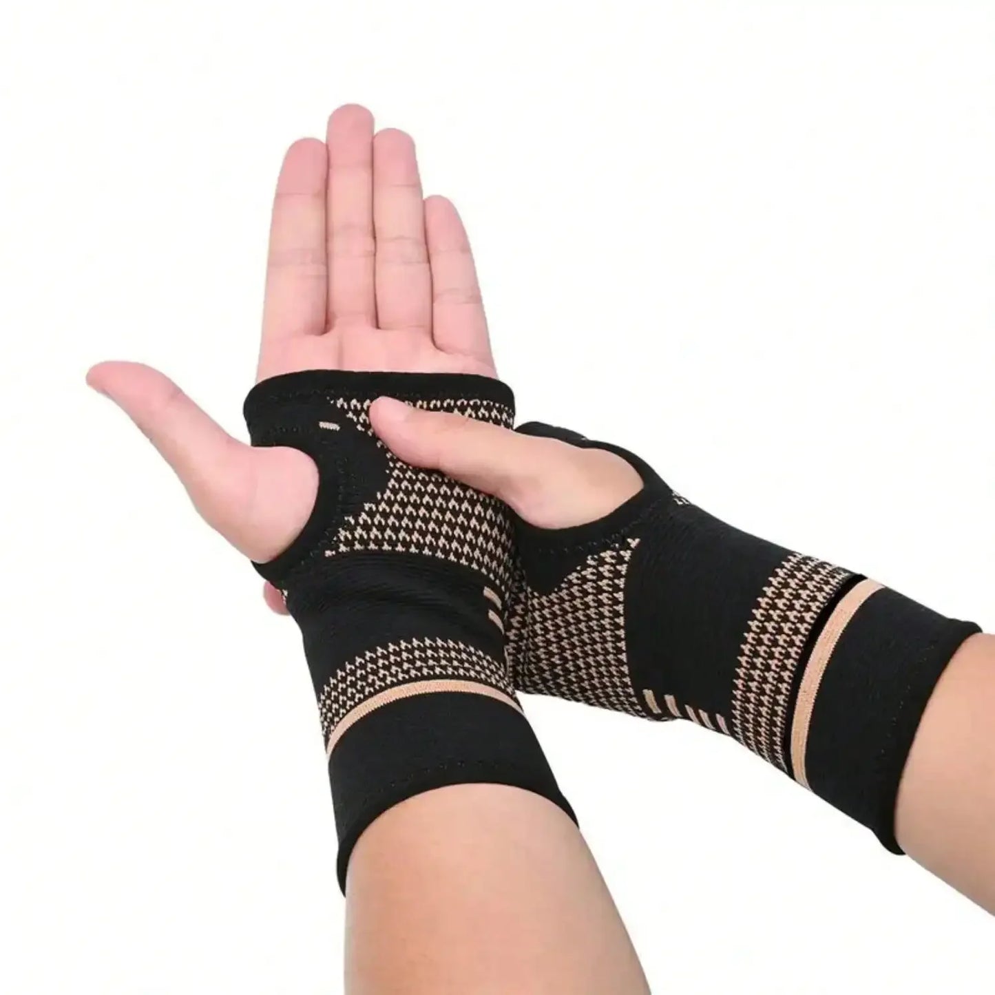 Sports Wrist Compression Sleeve Breathable Knit Nylon Unisex Workout