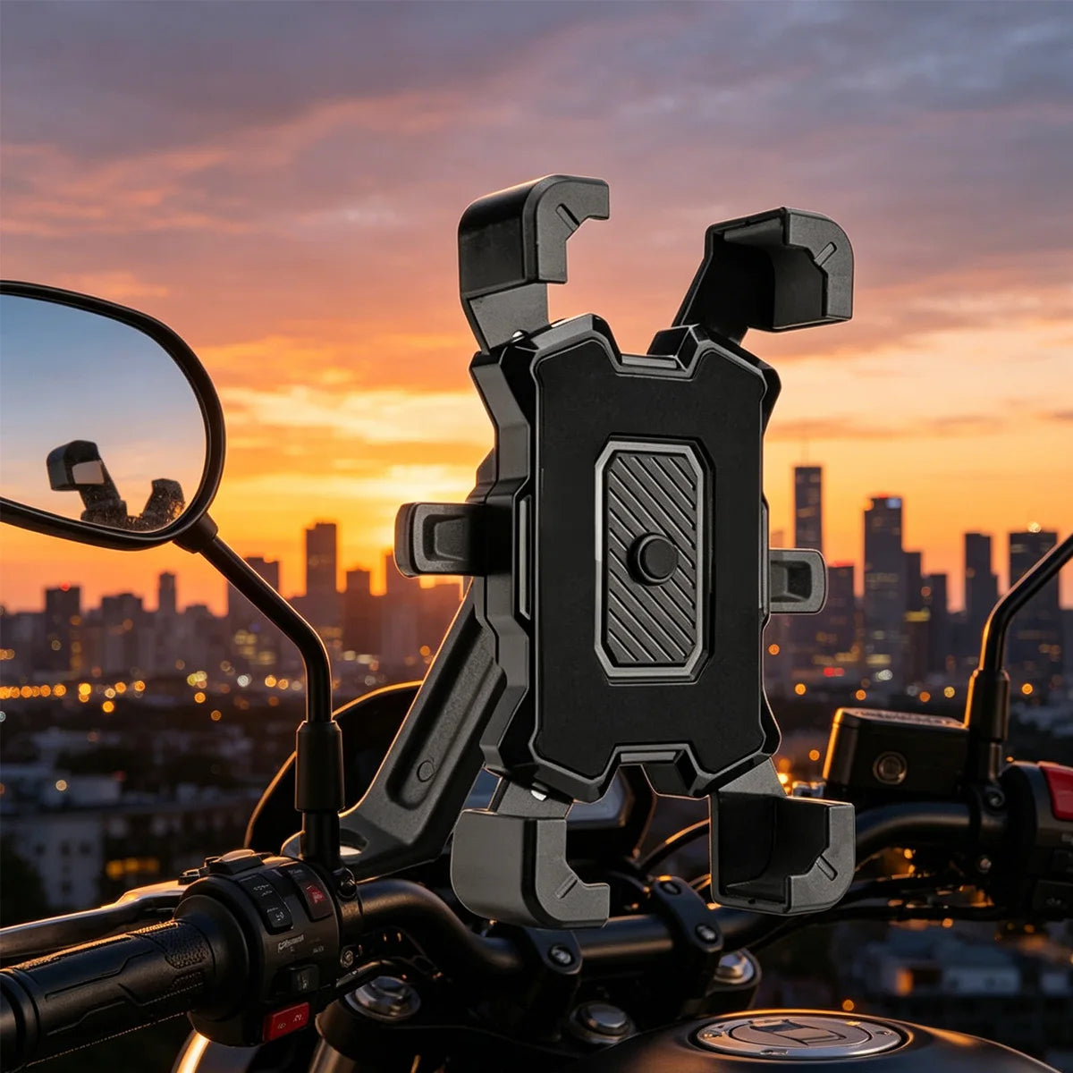 Bike Phone Holder 360° Rotatable Universal Bicycle Motorcycle Phone Holder Stand Shockproof Bracket GPS Clip For iPhone Samsung