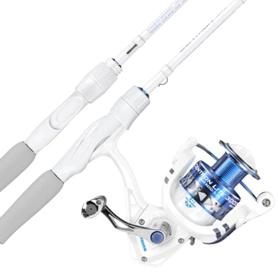 Centron Lite Fishing Rod and Reel Combo, IM6 Graphite 2Pc Blanks, Stainless Steel Guides with Ceramic Rings, Contoured EVA Hand