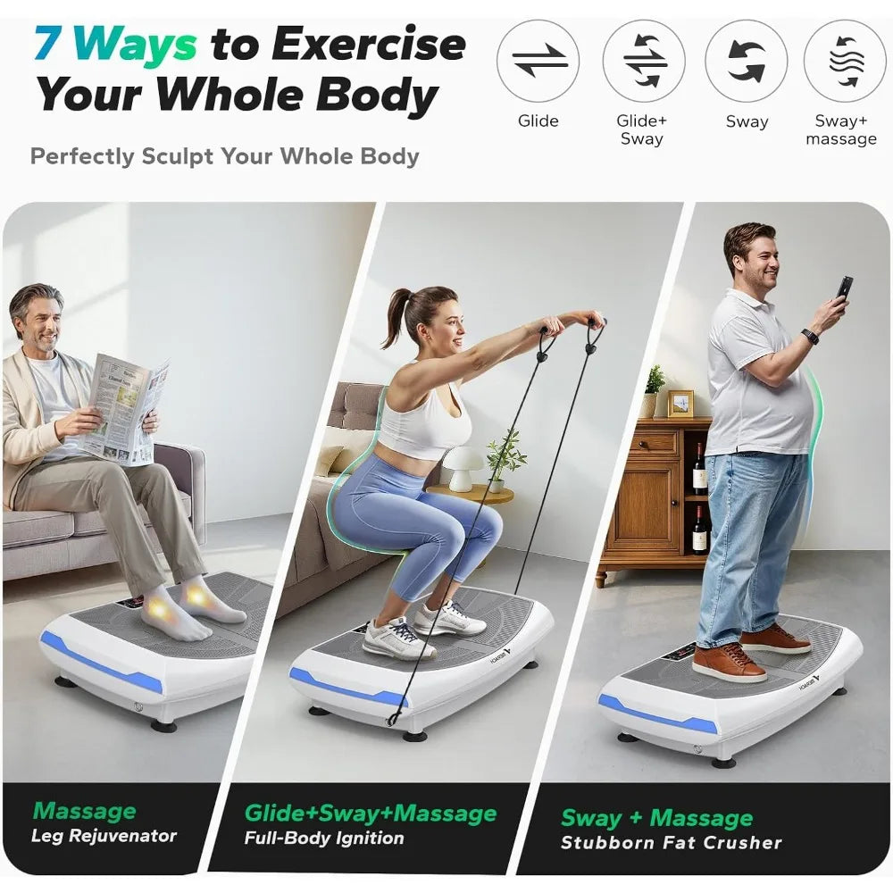 Vibration Plate Exercise Machine 4D 7 In 1 Home Workout
