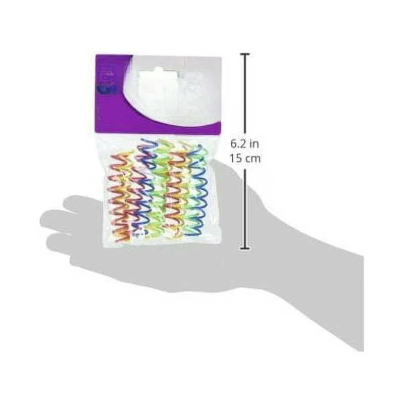 Colorful Cat Spring Toys, 3" Bouncy Coils for Indoor Cats & Kittens to Swat, Chase, Bite, Multi-Color, 10-Pack
