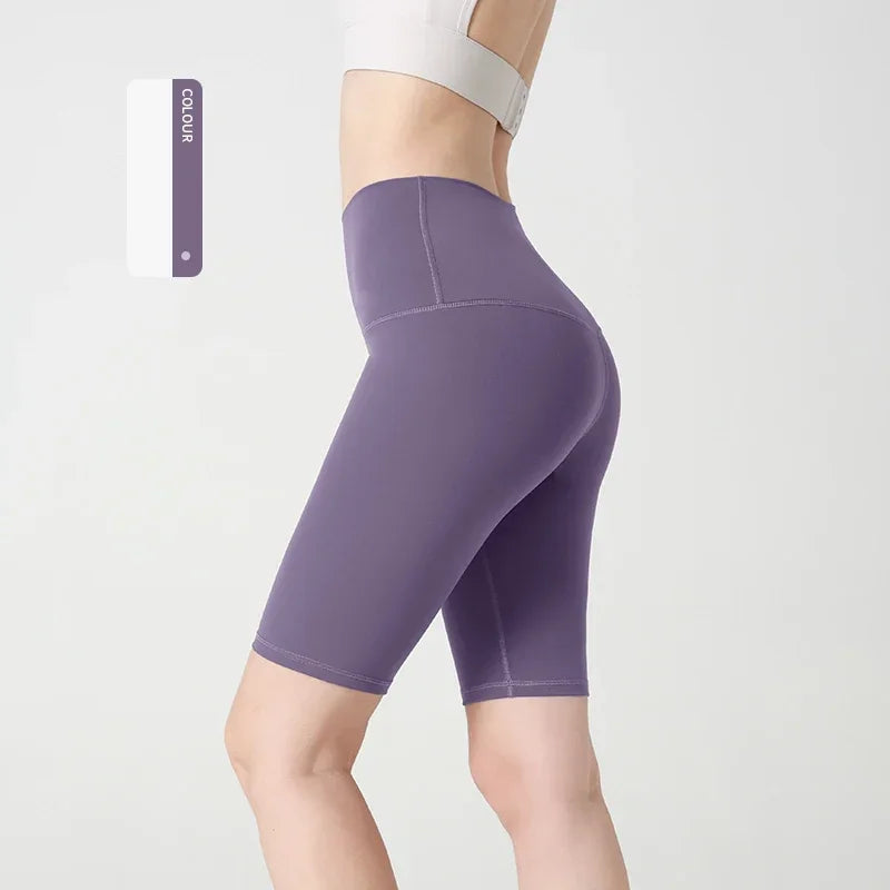 Women Yoga Shorts Athletic Nylon Seamless Breathable Summer Workout Pants