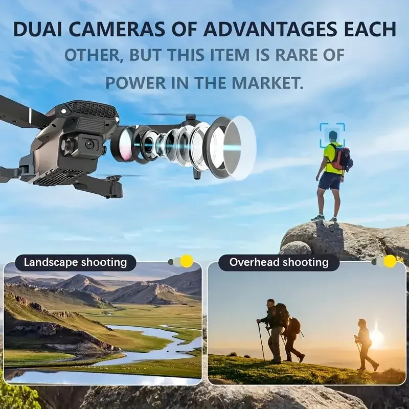 4K Pro Drone With Wide Angle Dual HD Camera Foldable