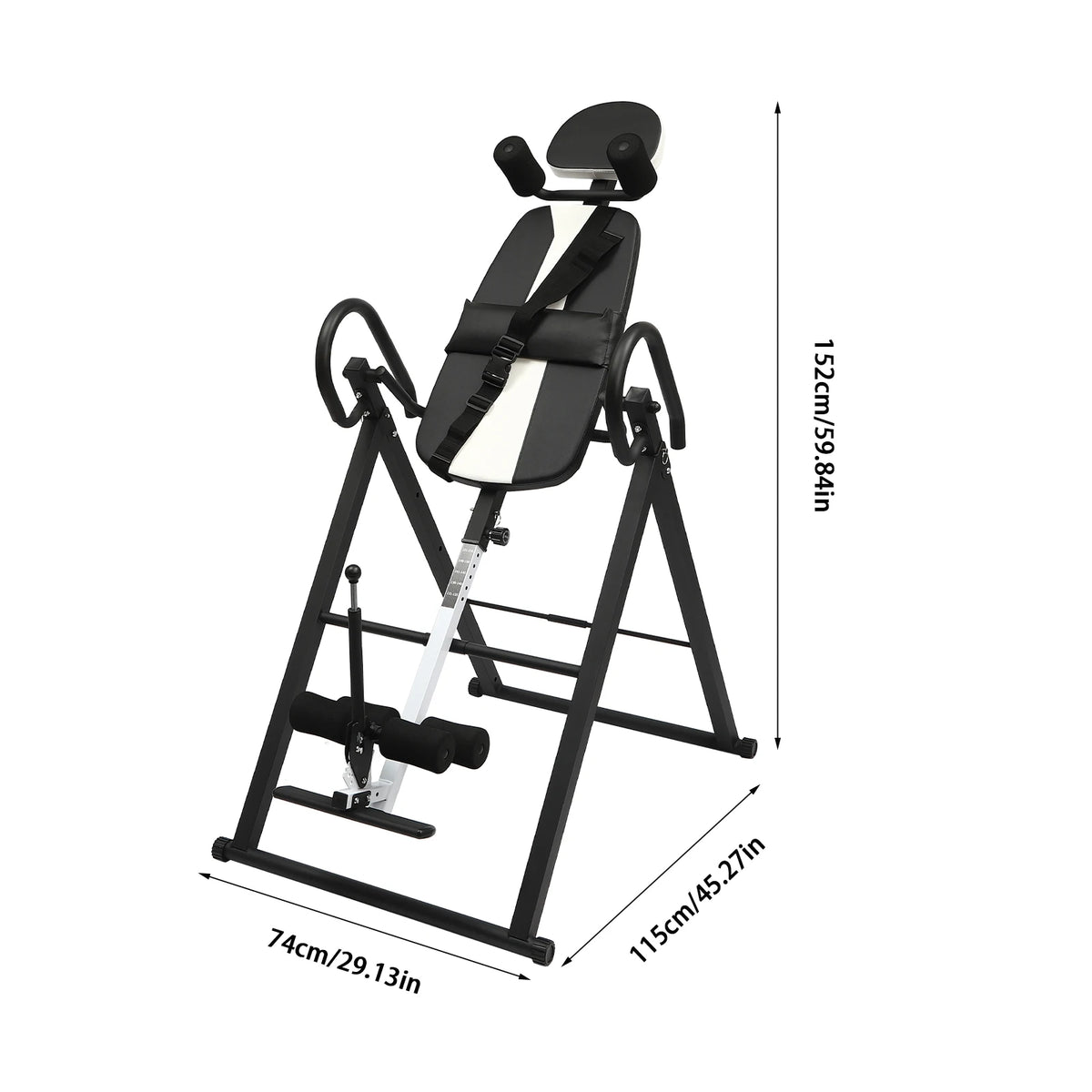 Black / Red / Blue Inversion Table, Flip Training Equipment, Home Use Back Stretcher, Steel Frame, Adjustable Inverted Bench, Thickened Shoulder Support, Secure Lock System, Anti-Corrosion, Durable, Easy Assembly, Fitness Spi