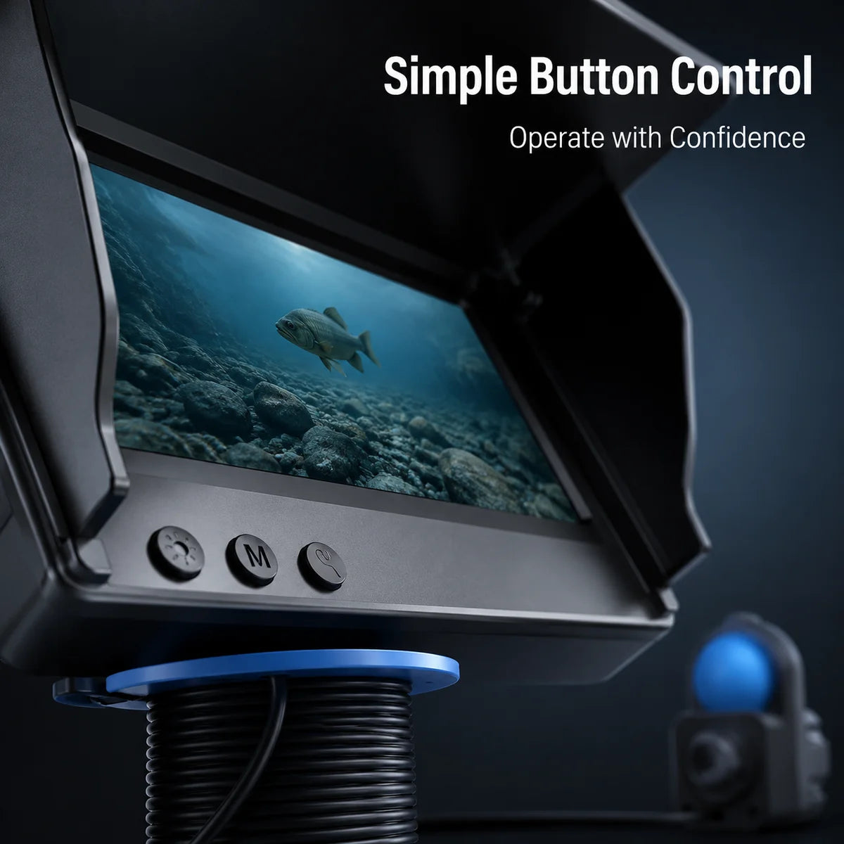 Underwater Fishing Camera With Monitor Portable Fish Finder With Night Vision & Depth Finder HD Ice Lake Sea Boat Fishing Sonar Camera For Anglers Men