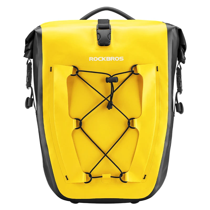 ROCKBROS Bike Carrier Bag 25L Big Capacity Rainproof Cycling Luggage Pannier Bag Adjustable Durable Travel Trunk Bag