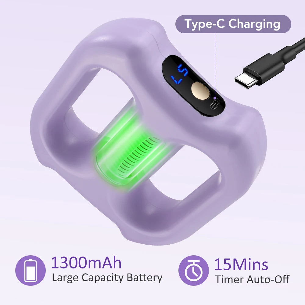 Double Ring Fascia Massager with Dual-Ring Resonance, 5-Speed Vibration and 3 Smart Modes, Hands-Free Wearable Belt for Muscle Recovery, Post-Workout Relaxation, Home Gym Office Travel, USB Rechargeable, Portable Fitness Gift