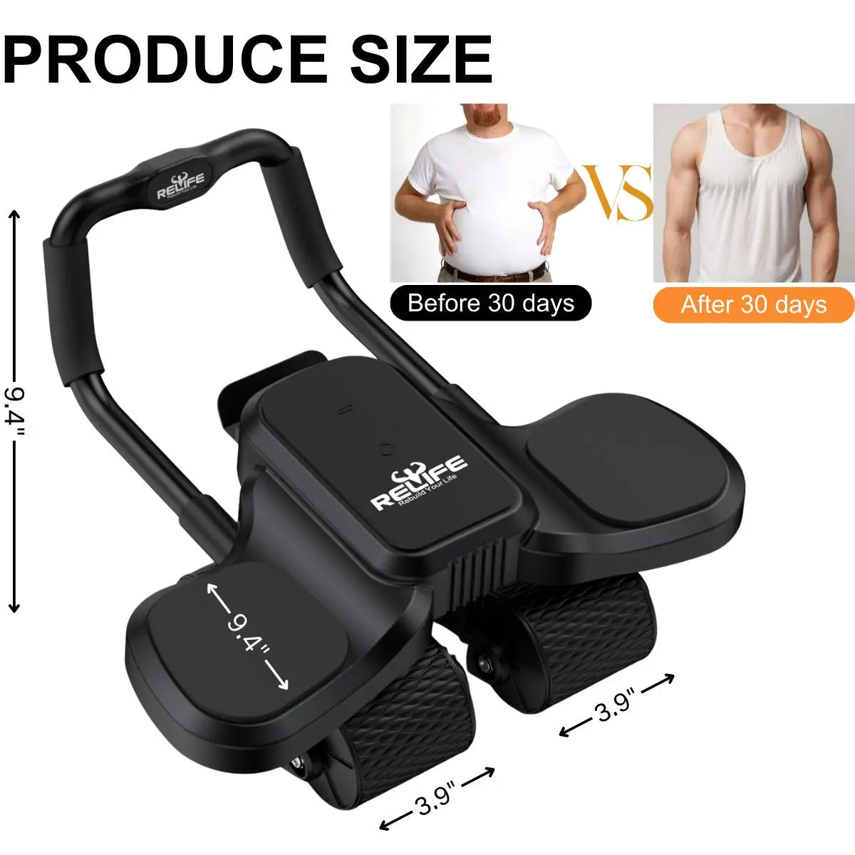 Ab Wheel Roller With Elbow Support And Knee Mat For Core Workout