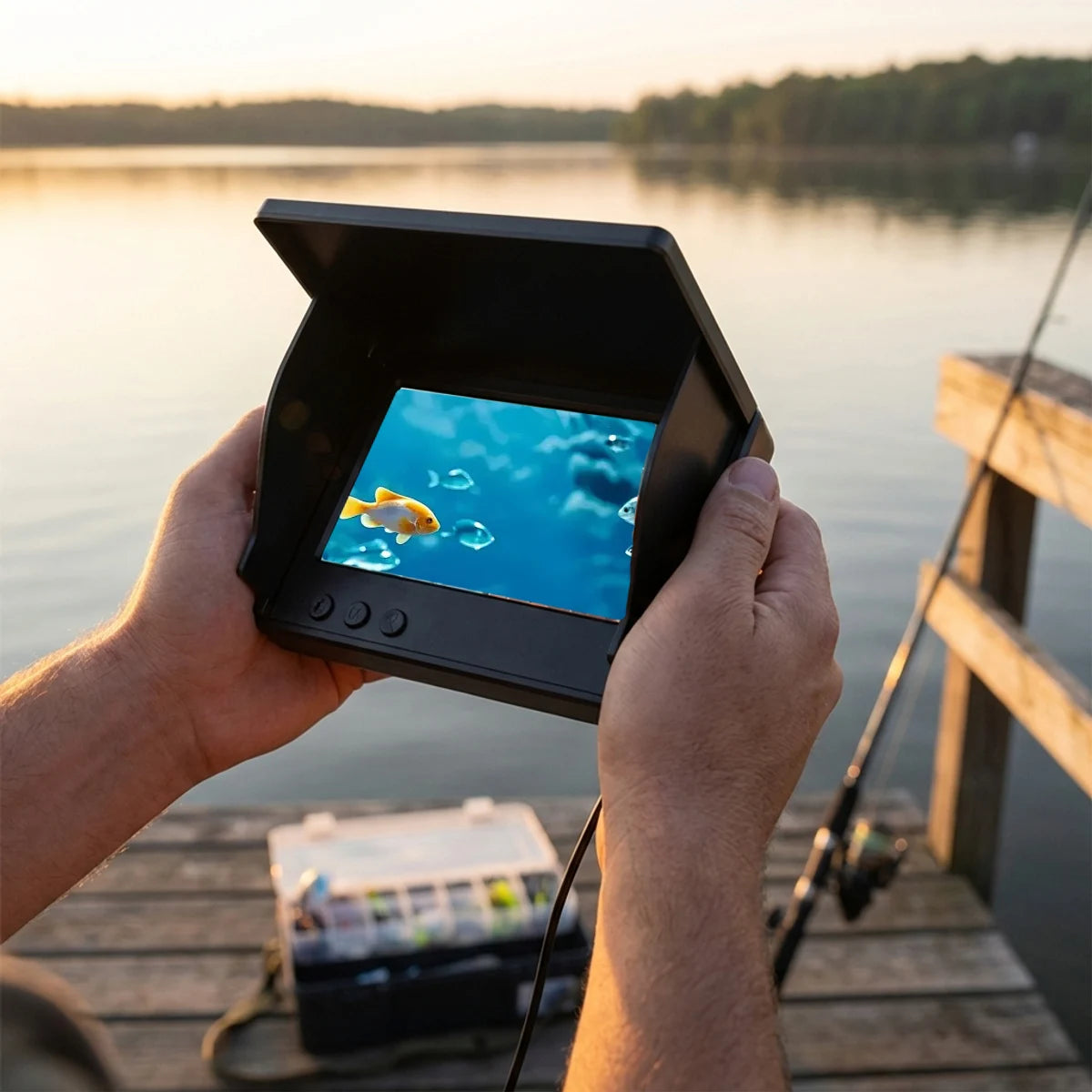 Underwater Fishing Camera HD 1080P 4.3" Monitor Fish Finder with 15M 30M Cable Night Vision for Ice Lake Fishing