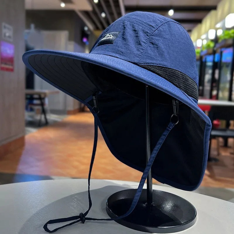 Summer Sun Hat for Man Woman Hiking Camping Fishing Hat UV Protection Sunscreen Hat Outdoor Breathable Fisherman Sun Cap