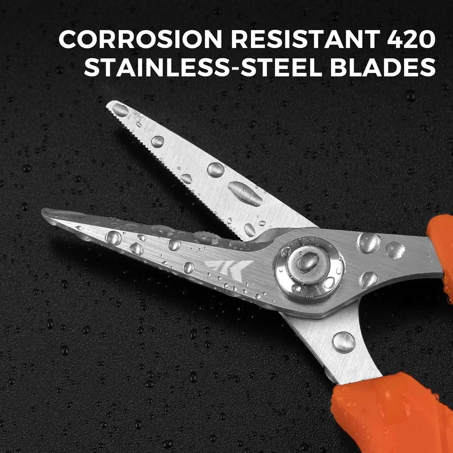 Paradox 4.5-Inch Fishing Scissors, Stainless Steel Precision Fishing Line Cutters With Non-Slip Grip, Protective Sheath, and Nec