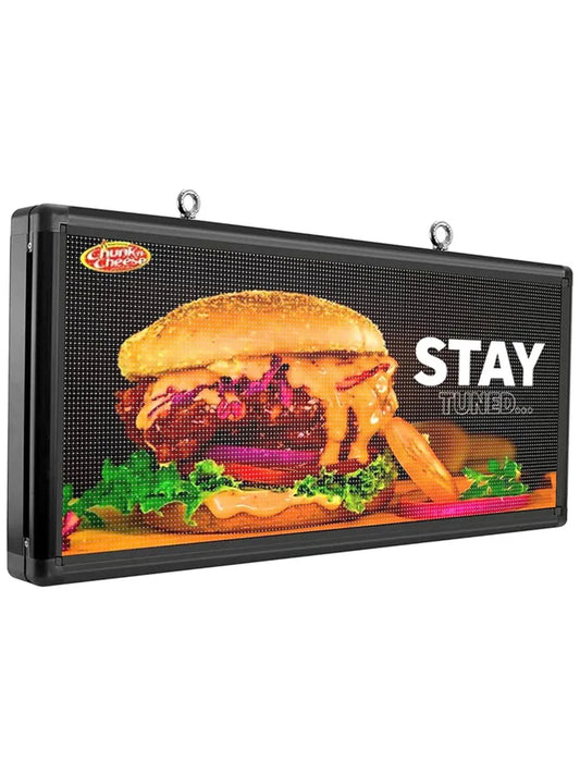 P6 Outdoor LED Sign Full Color 40'' X 18'' WiFi Scrolling LED Display With High Resolution High Brightness Programmable LED Sign
