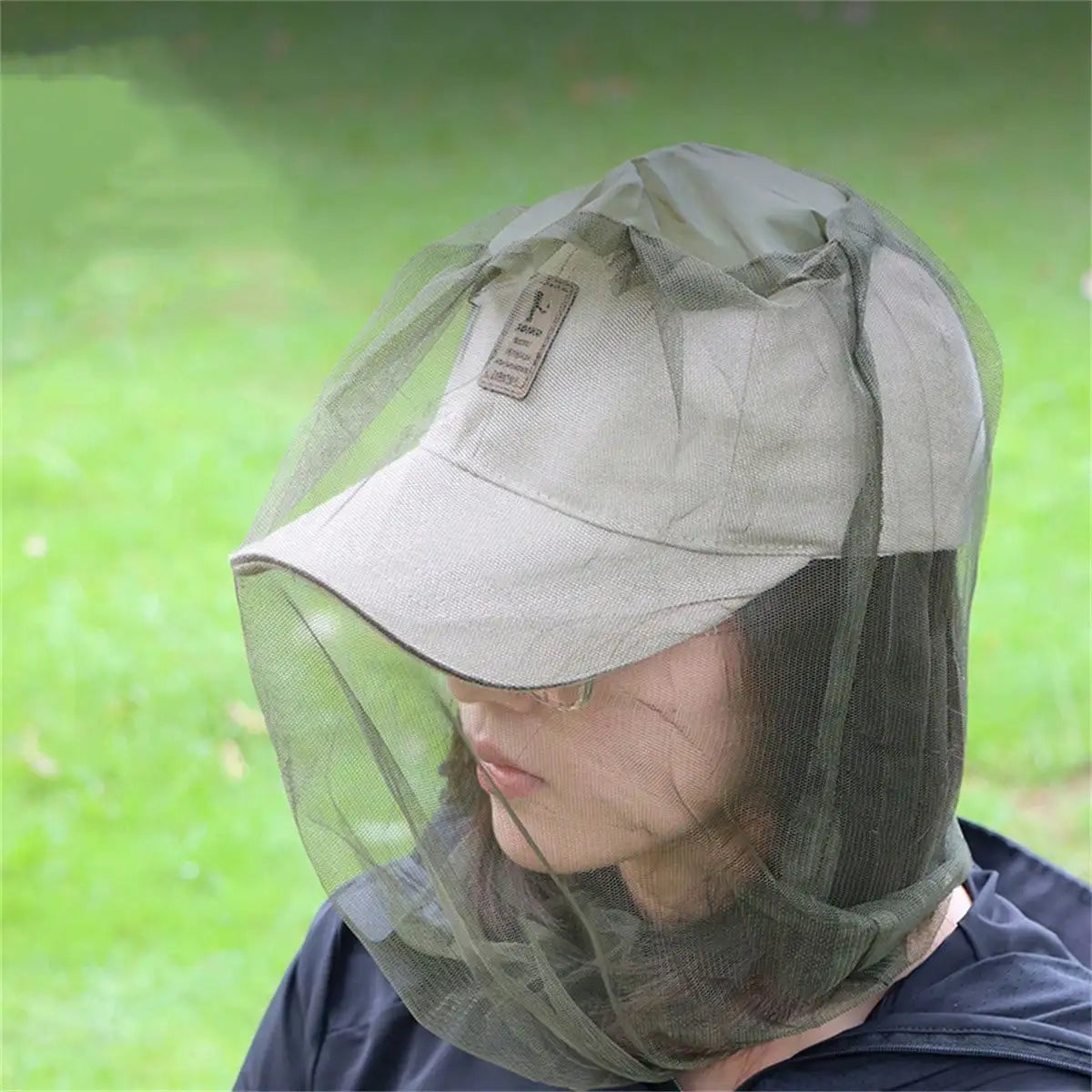 2PC Outdoor Camping and Hiking, Insect and Mosquito Control, Head Protection, Net, Outdoor Fishing, Night Fishing Hat