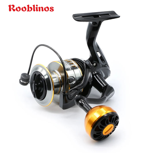 ROOBLINOS HEG Spinning Fishing Reel 5.2:1 Gear Ratio 10BB Metal Spool Smooth Drag Carp Fishing Wheel Saltwater Freshwater Tackle