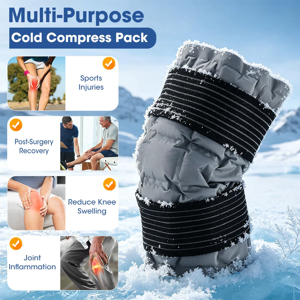 New Portable Knee Ice Pack Wrap Reusable Cold Pack Wrap Hot Cold Compress 360° Wrap Design Physical Cooling Foot Care Tools