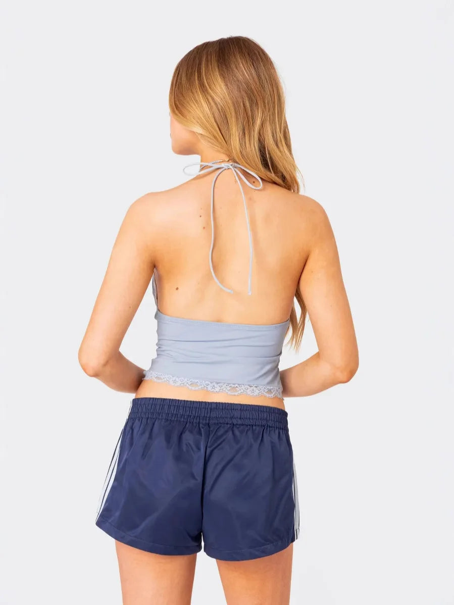 Women's Sweat Track Shorts With Side Stripes For Gym Athleisure
