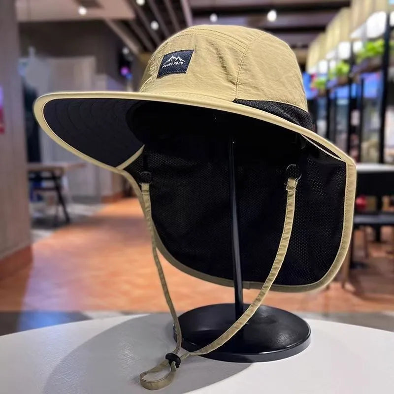 Summer Sun Hat for Man Woman Hiking Camping Fishing Hat UV Protection Sunscreen Hat Outdoor Breathable Fisherman Sun Cap