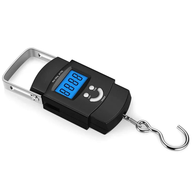 Portable Digital Hanging Luggage Scale, Multi-Unit Backlight LCD Hanging Scale Tare Function for Luggage Fishing Package Weighing
