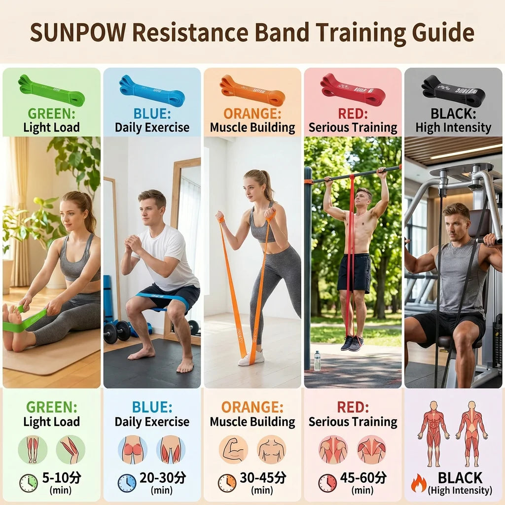 SUNPOW Pull Up Assistance Resistance Bands For Strength Training