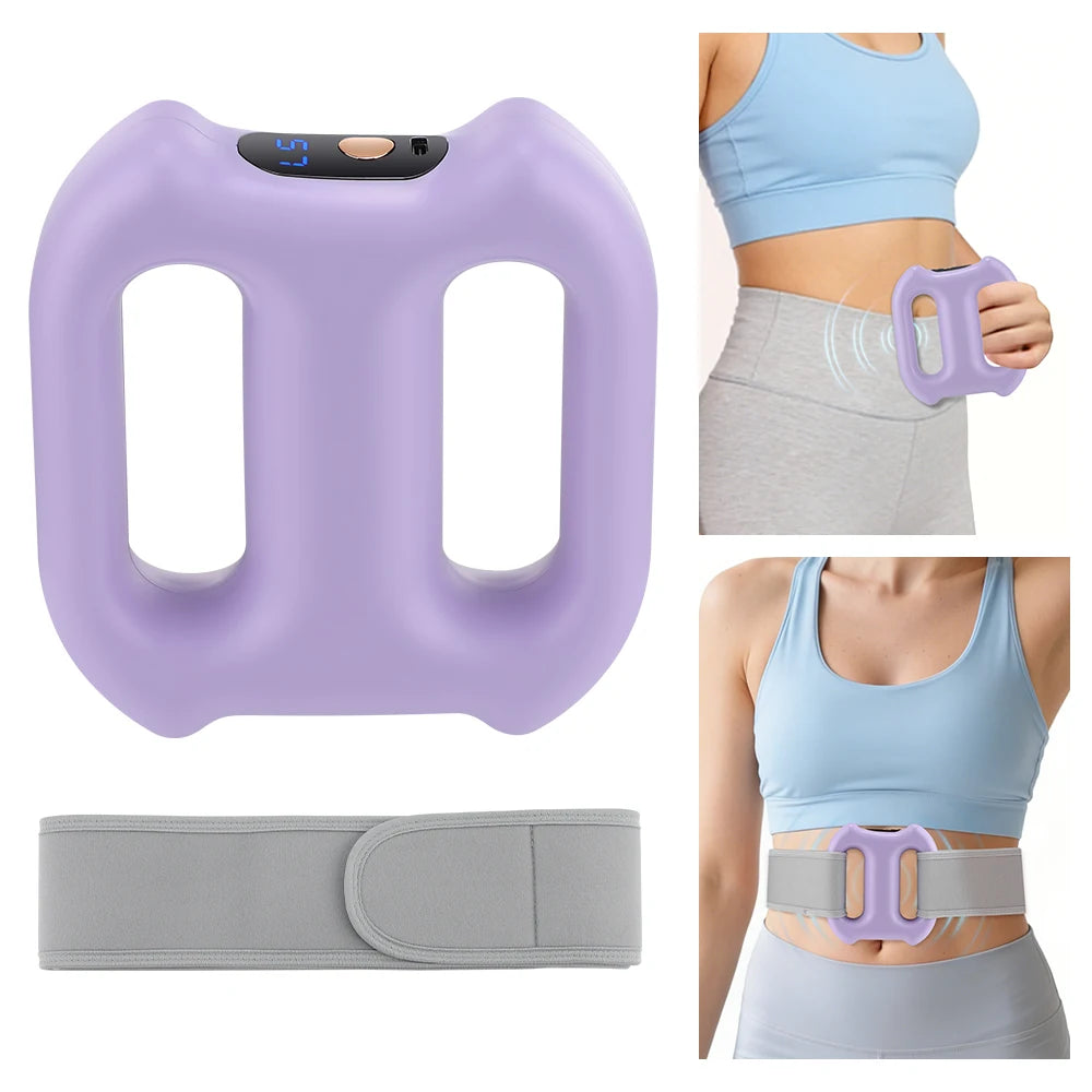 Double Ring Fascia Massager with Dual-Ring Resonance, 5-Speed Vibration and 3 Smart Modes, Hands-Free Wearable Belt for Muscle Recovery, Post-Workout Relaxation, Home Gym Office Travel, USB Rechargeable, Portable Fitness Gift