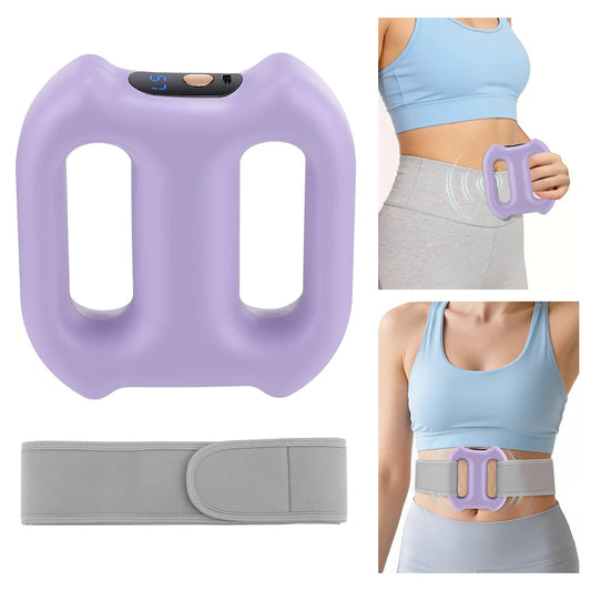 Double Ring Fascia Massager with Dual-Ring Resonance, 5-Speed Vibration and 3 Smart Modes, Hands-Free Wearable Belt for Muscle Recovery, Post-Workout Relaxation, Home Gym Office Travel, USB Rechargeable, Portable Fitness Gift