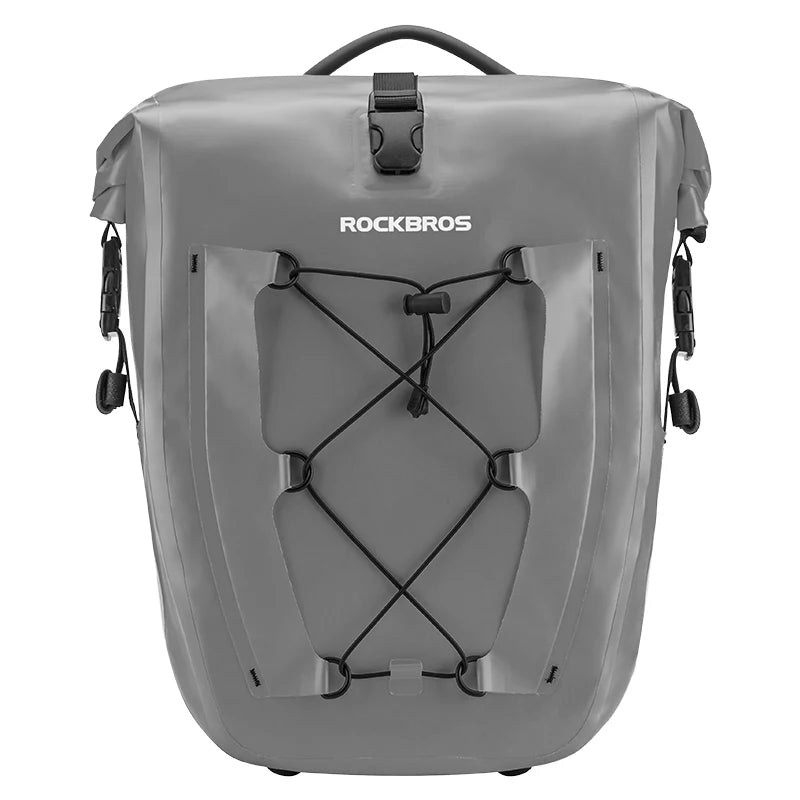 ROCKBROS Bike Carrier Bag 25L Big Capacity Rainproof Cycling Luggage Pannier Bag Adjustable Durable Travel Trunk Bag