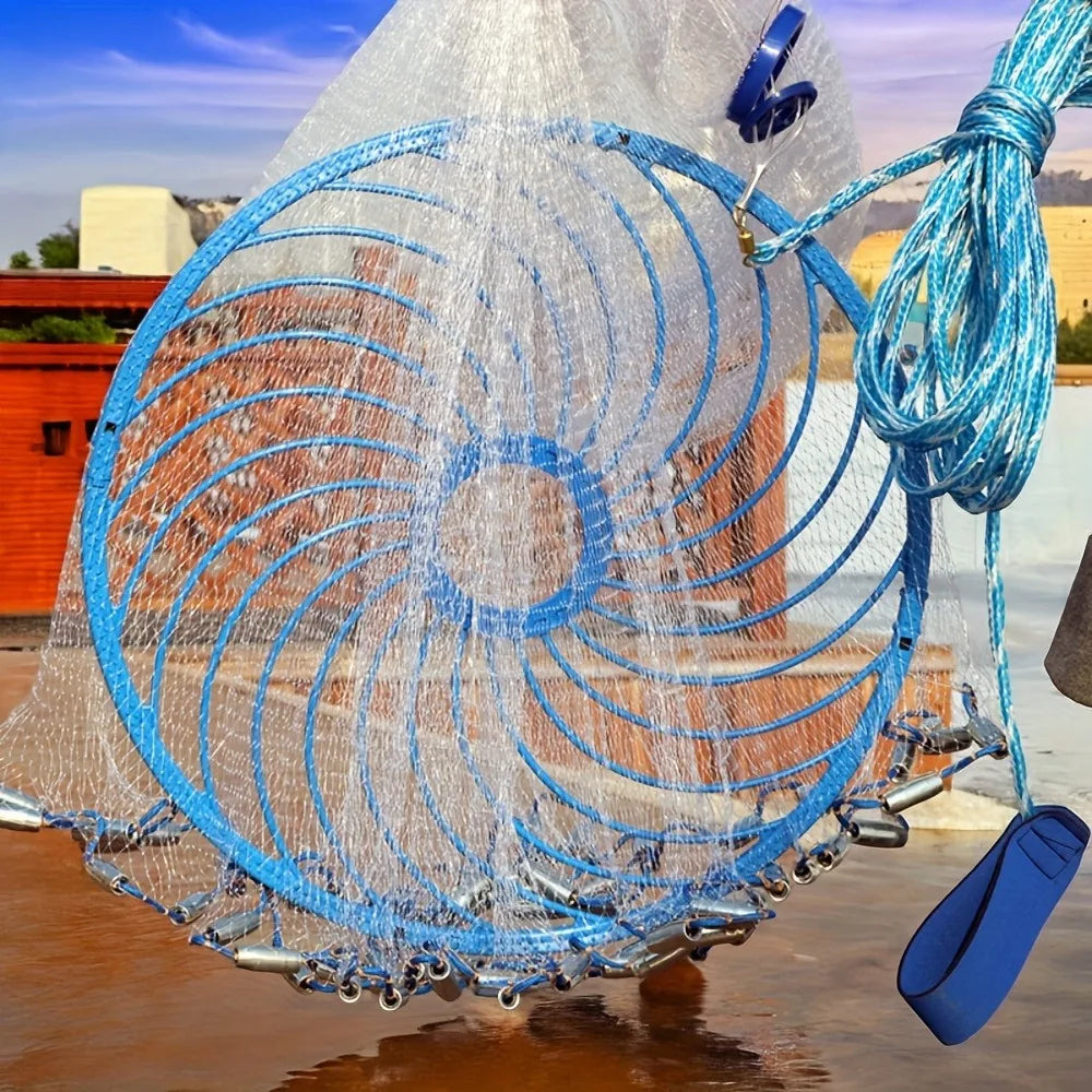 Durable and Sturdy Handmade Outdoor Fishing Tools, Suitable for Both Freshwater and Saltwater, American Style Fishing Nets, Christmas Gifts, Heavy-Duty Saltwater Fishing Nets, Bait Traps, Throwing Fishing, Freshwater Fly Fish