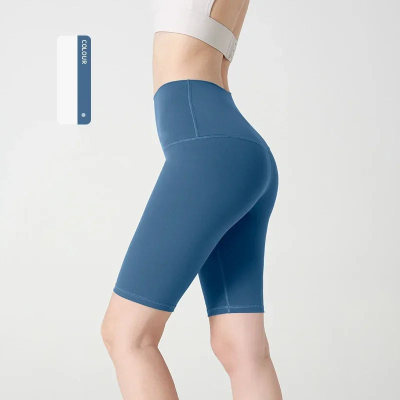 Women Yoga Shorts Athletic Nylon Seamless Breathable Summer Workout Pants