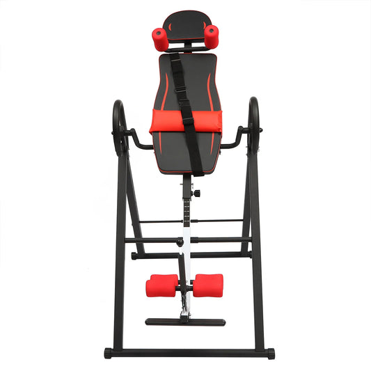Black / Red / Blue Inversion Table, Flip Training Equipment, Home Use Back Stretcher, Steel Frame, Adjustable Inverted Bench, Thickened Shoulder Support, Secure Lock System, Anti-Corrosion, Durable, Easy Assembly, Fitness Spi