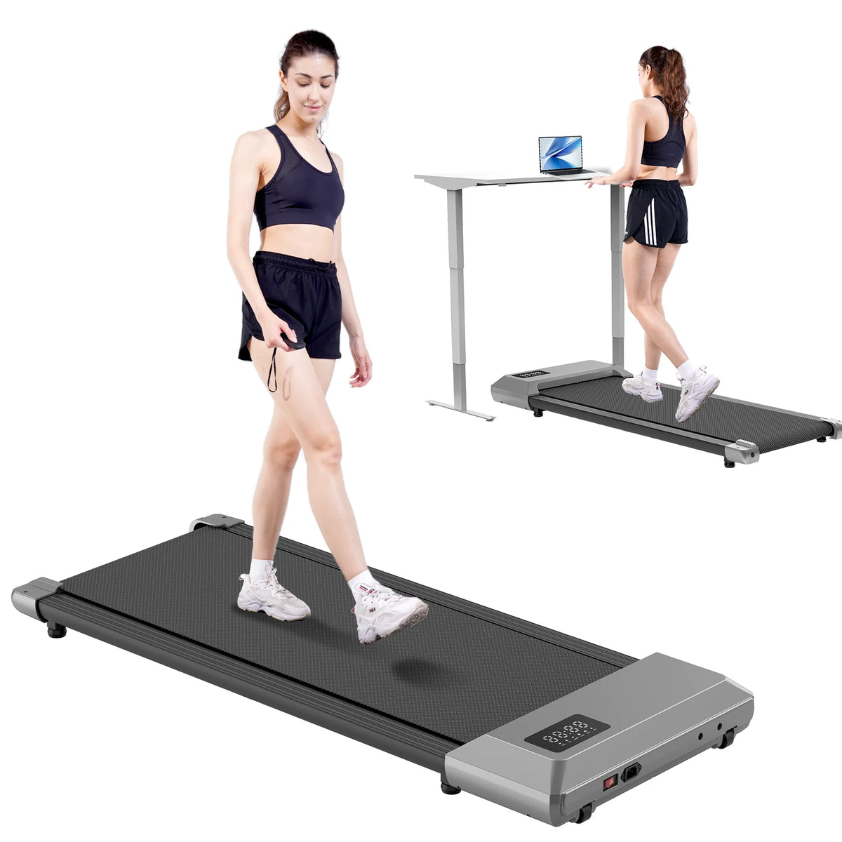 Superun Portable Under Desk Walking Pad Mini Treadmill With LCD Screen