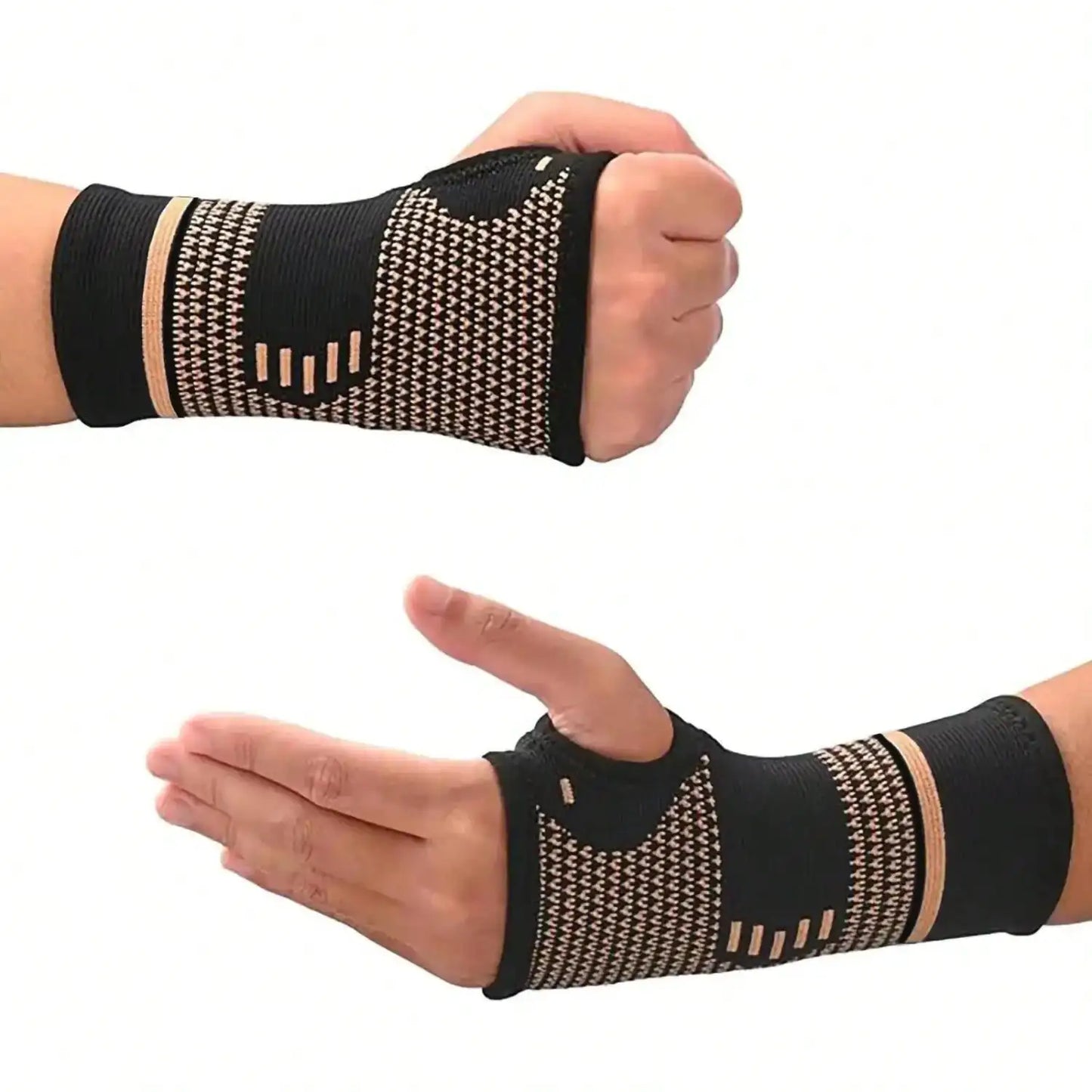 Sports Wrist Compression Sleeve Breathable Knit Nylon Unisex Workout