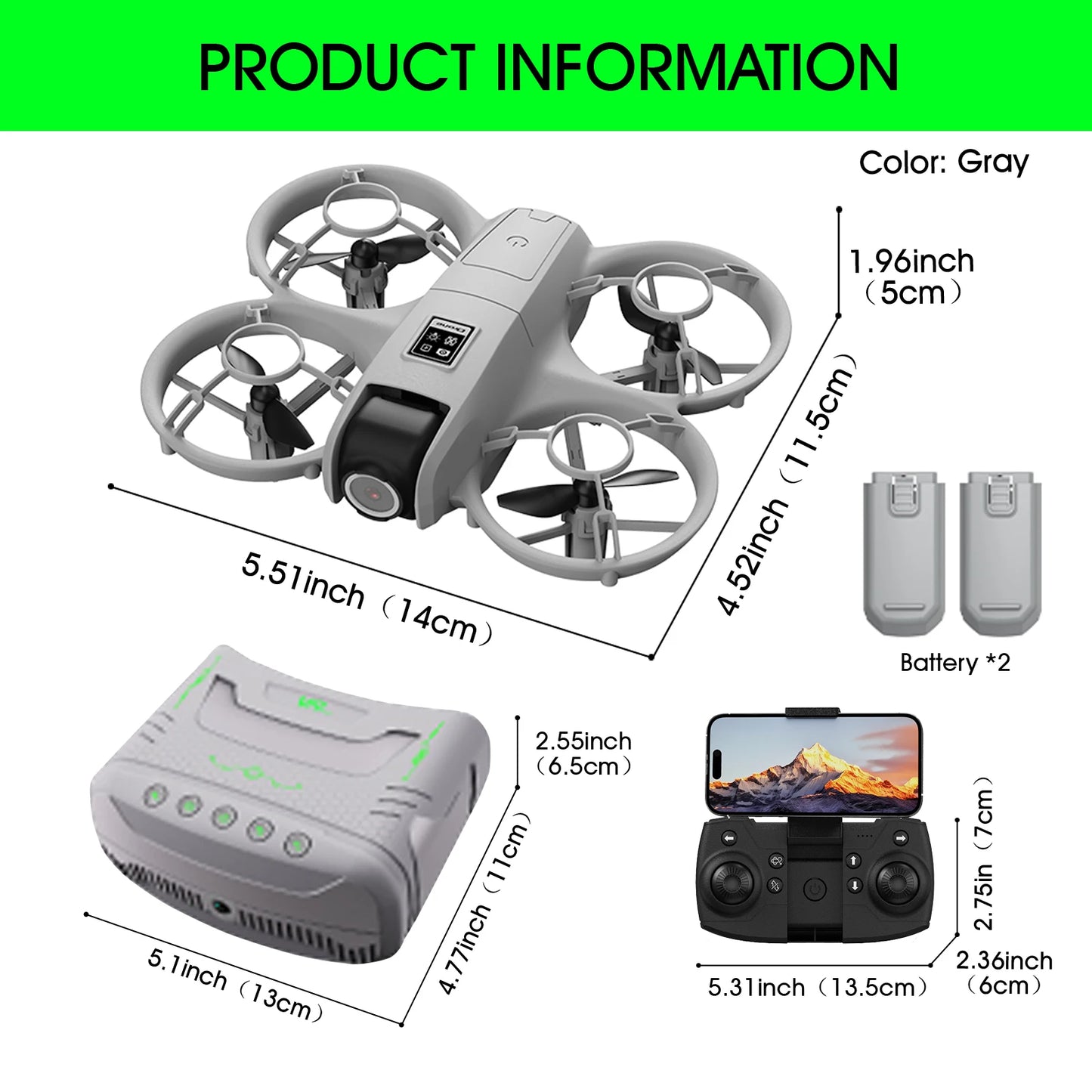 Mini Beginner Drone With VR Suite And Real Time Control