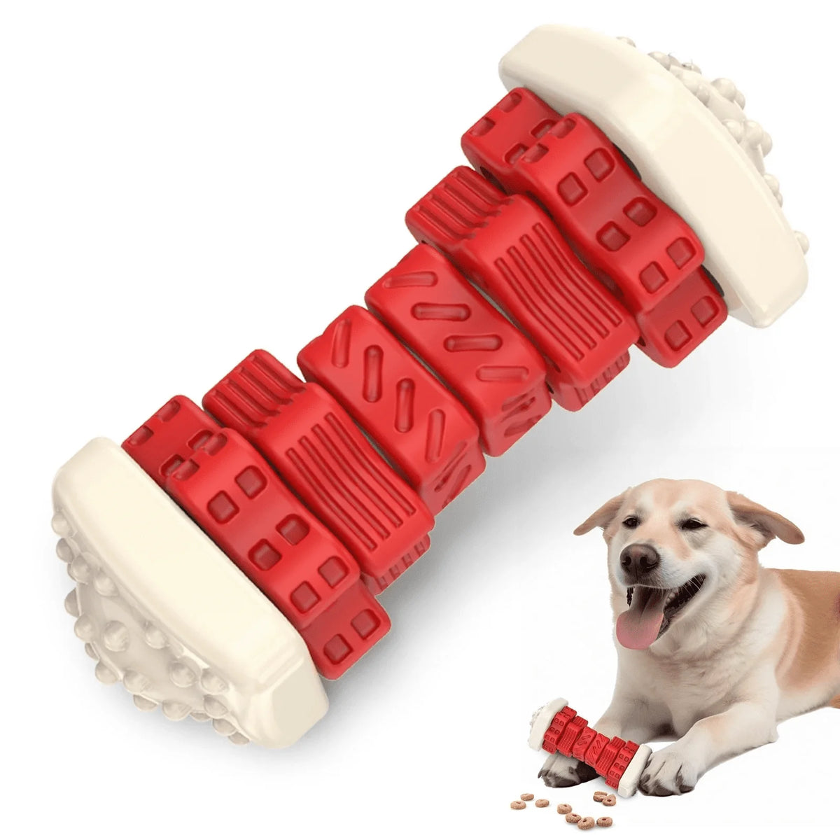 Interactive Dog Chew Toy-Brightly Colored Dog Enrichment Toy for Aggressive Chewers-Purple
