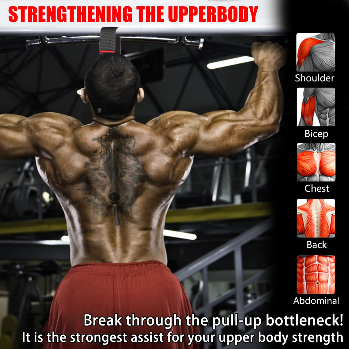 Adjustable Pull Up Assistance Bands For Strength Training Workouts
