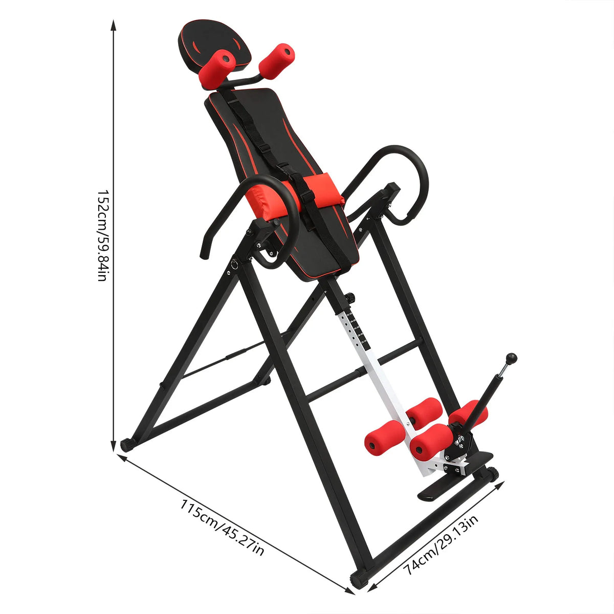 Black / Red / Blue Inversion Table, Flip Training Equipment, Home Use Back Stretcher, Steel Frame, Adjustable Inverted Bench, Thickened Shoulder Support, Secure Lock System, Anti-Corrosion, Durable, Easy Assembly, Fitness Spi
