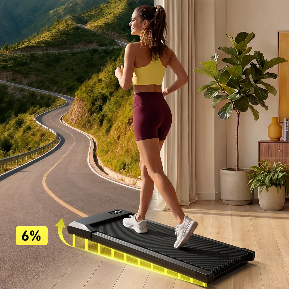 Superun Portable Under Desk Walking Pad Mini Treadmill With LCD Screen