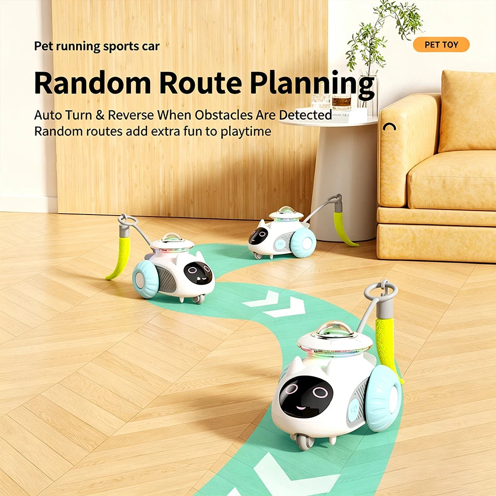 Smart Remote Control Cat Toy Car USB Rechargeable Automatic Obstacle Avoidance Robot Funny Kitten Exercise Interactive Pet Supplies