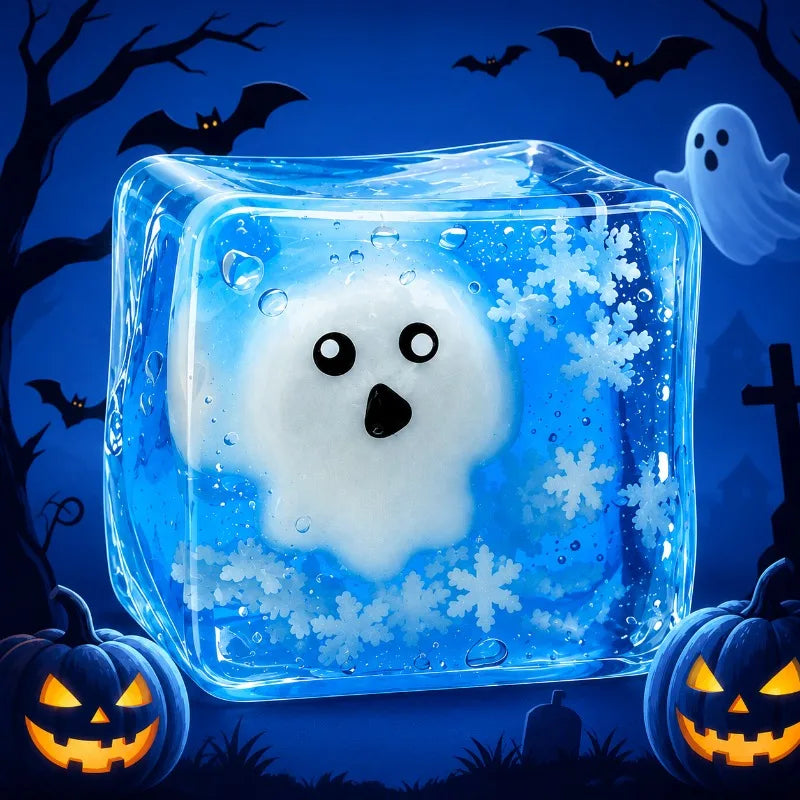 [Halloween Limited Edition] 1-Piece Random-Color Square Block Dog Pet Toy | Pumpkin Ghost Monster-Shaped Soft Interactive Toy