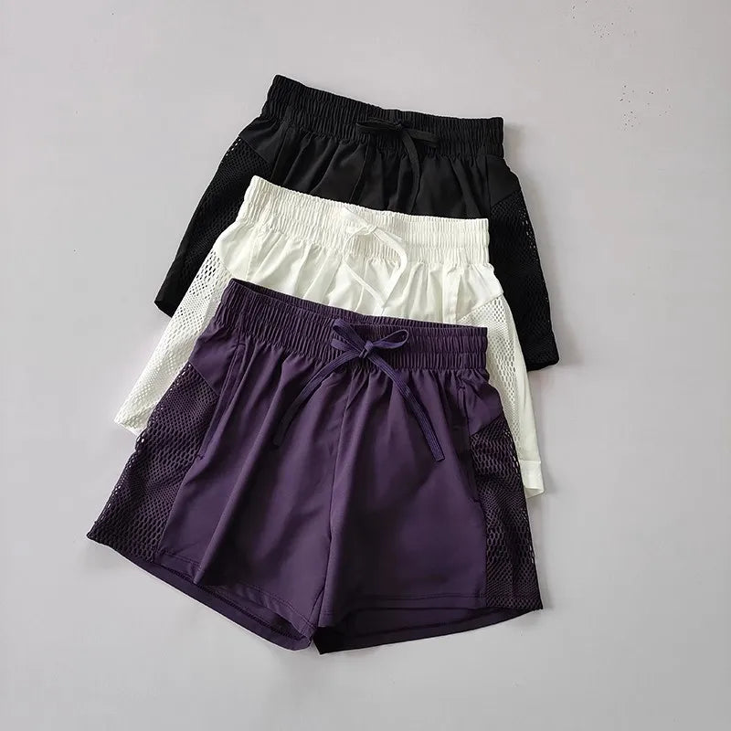 Womens Quick Dry Sports Shorts With Pockets For Running