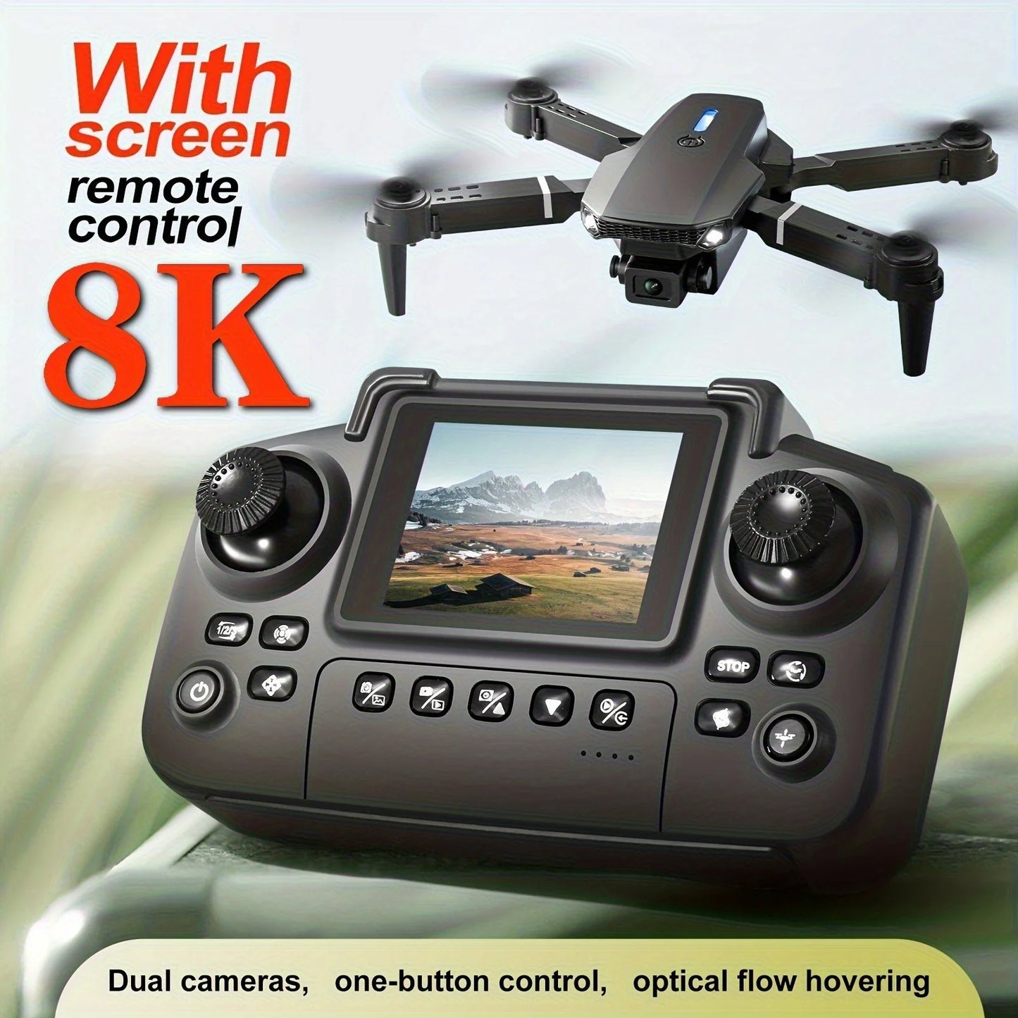 Foldable Drone With Dual Cameras 8K Screen Return To Home