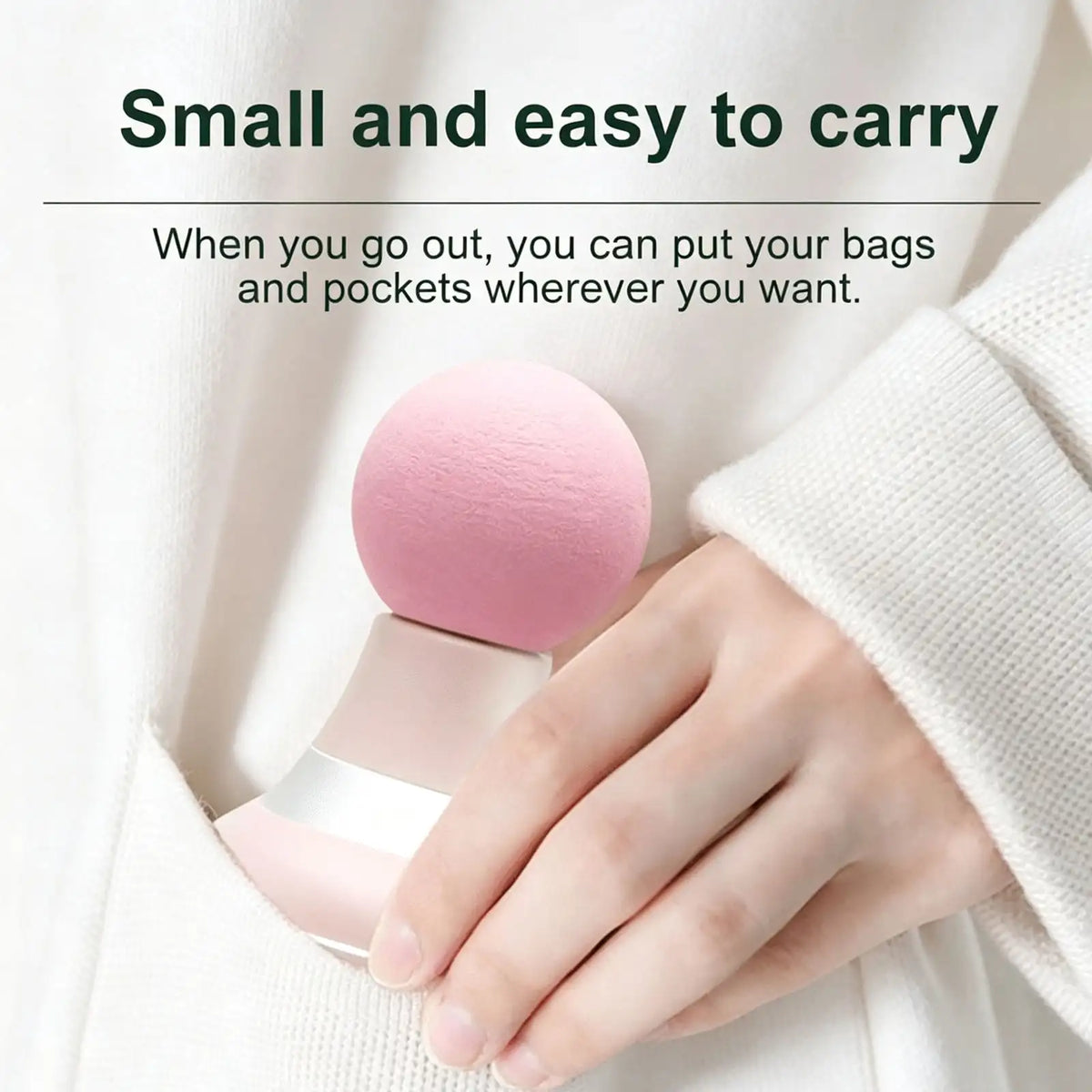 FORICOM Mini Massage Gun Deep Tissue, Lightweight Handheld Percussion Massager for Travel and Office Use-Pink body massager massager gun massage apparaat elektrisch