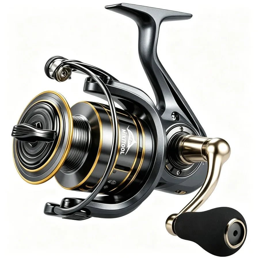 Spinning Reel, 9+1 BB Incredibly Smooth Fishing Reels, Carbon Fiber Ultralight Spinning Reels Stainless Steel Main Shaft Saltwat