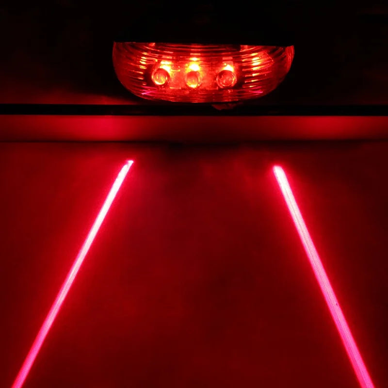 Bike Tail Light With 2 Lasers And 5 LEDs Waterproof