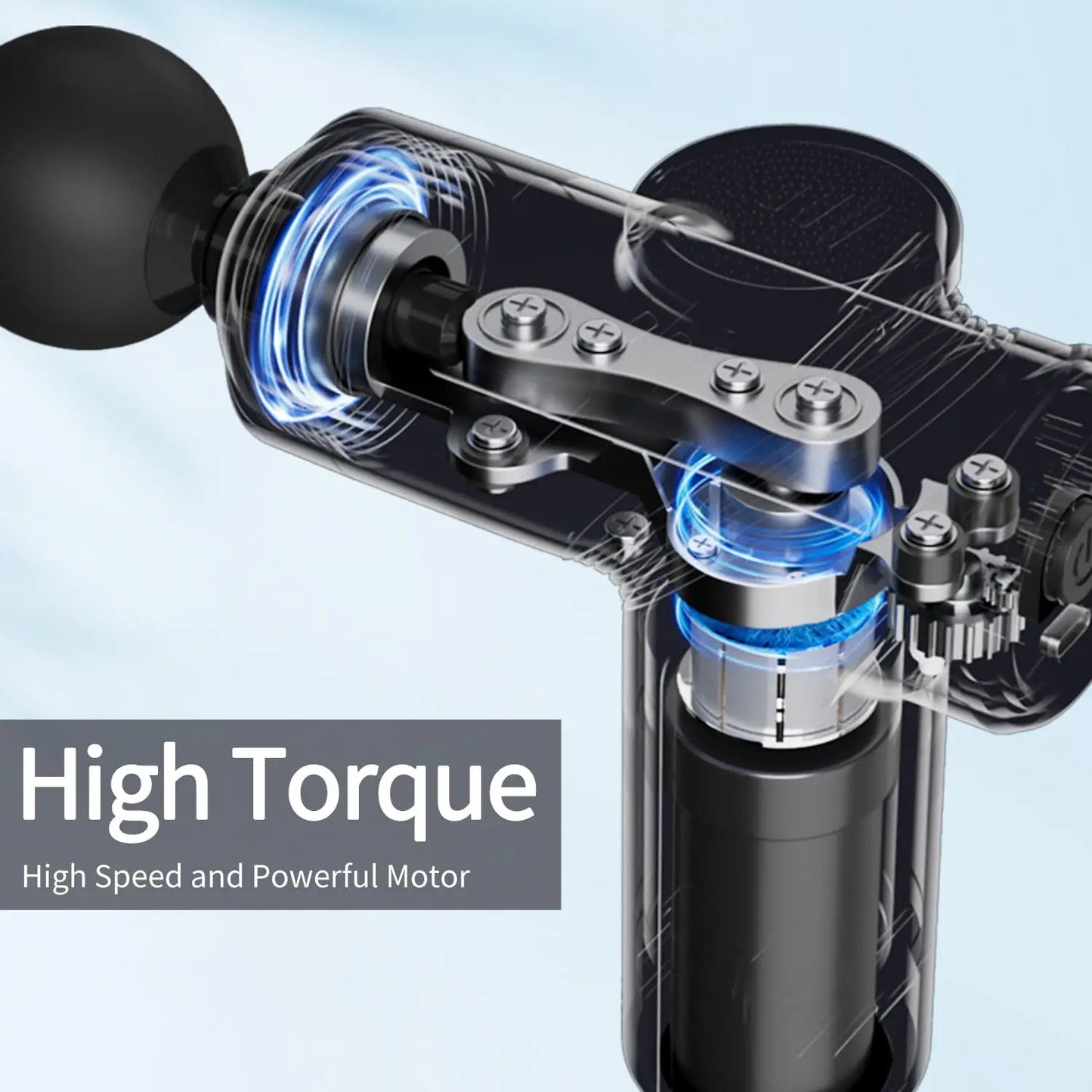 LEERCON Mini Muscle Massage Gun Deep Tissue, Silent Brushless Motor and Portable Massage Gun with 4 Interchangeable Heads for Deep Muscle Relief and Relaxation, Dropshipping Relax Gift for Women Men