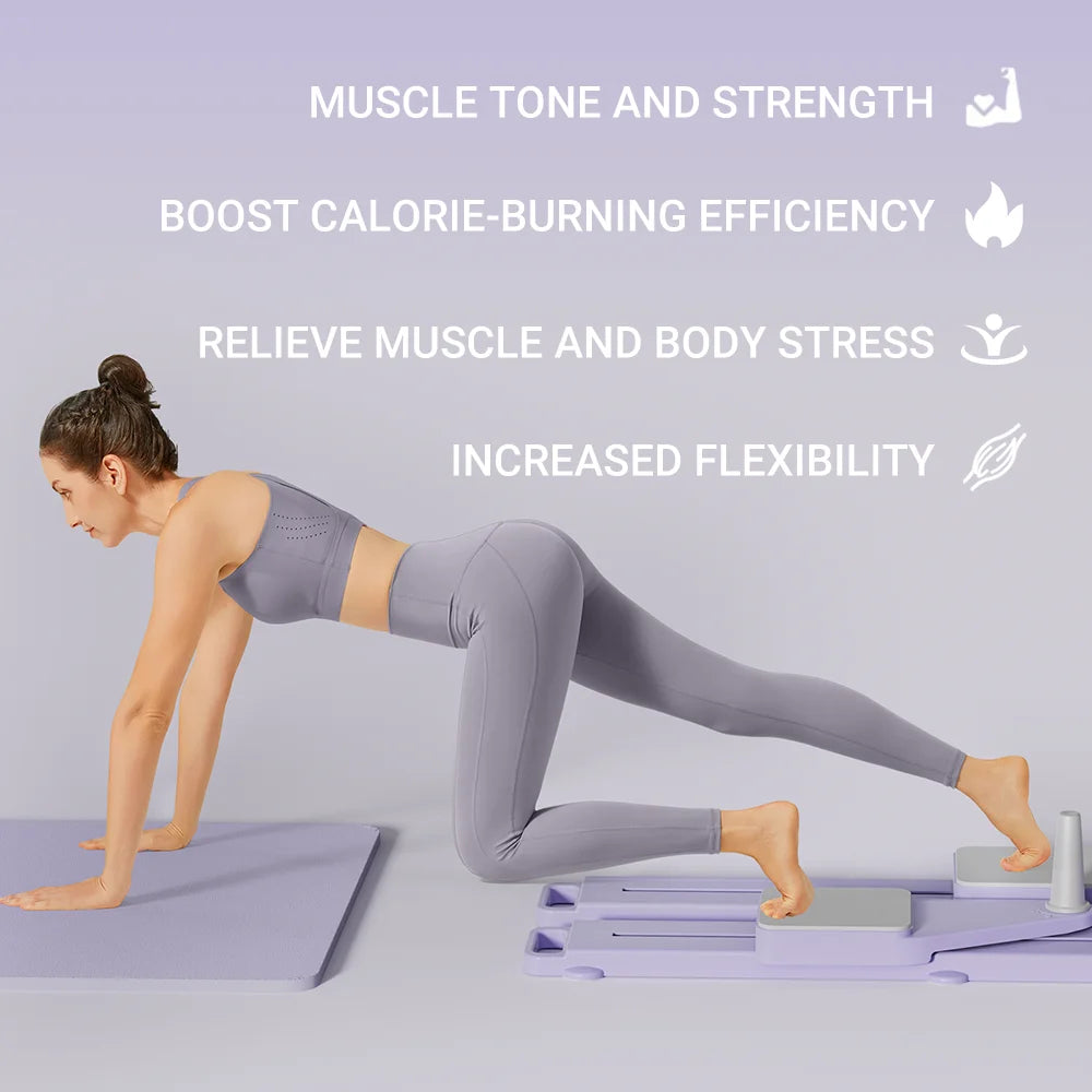 UMAY Multifunctional Home Pilates Board Adjustable Resistance With Timer Core Training Fitness Equipment