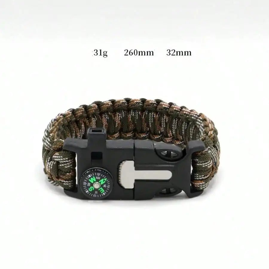 Ultimate Outdoor Adventure Paracord Bracelet Multi Functional Survival Tool With Built In Compass And Flint Starter Portable Safety Gear For Outdoor Camping Traveling And Scouting Activities