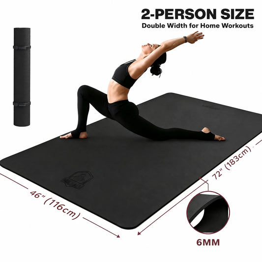 HAPBEAR Yoga Mat Non Slip TPE Eco Friendly For Home Workouts