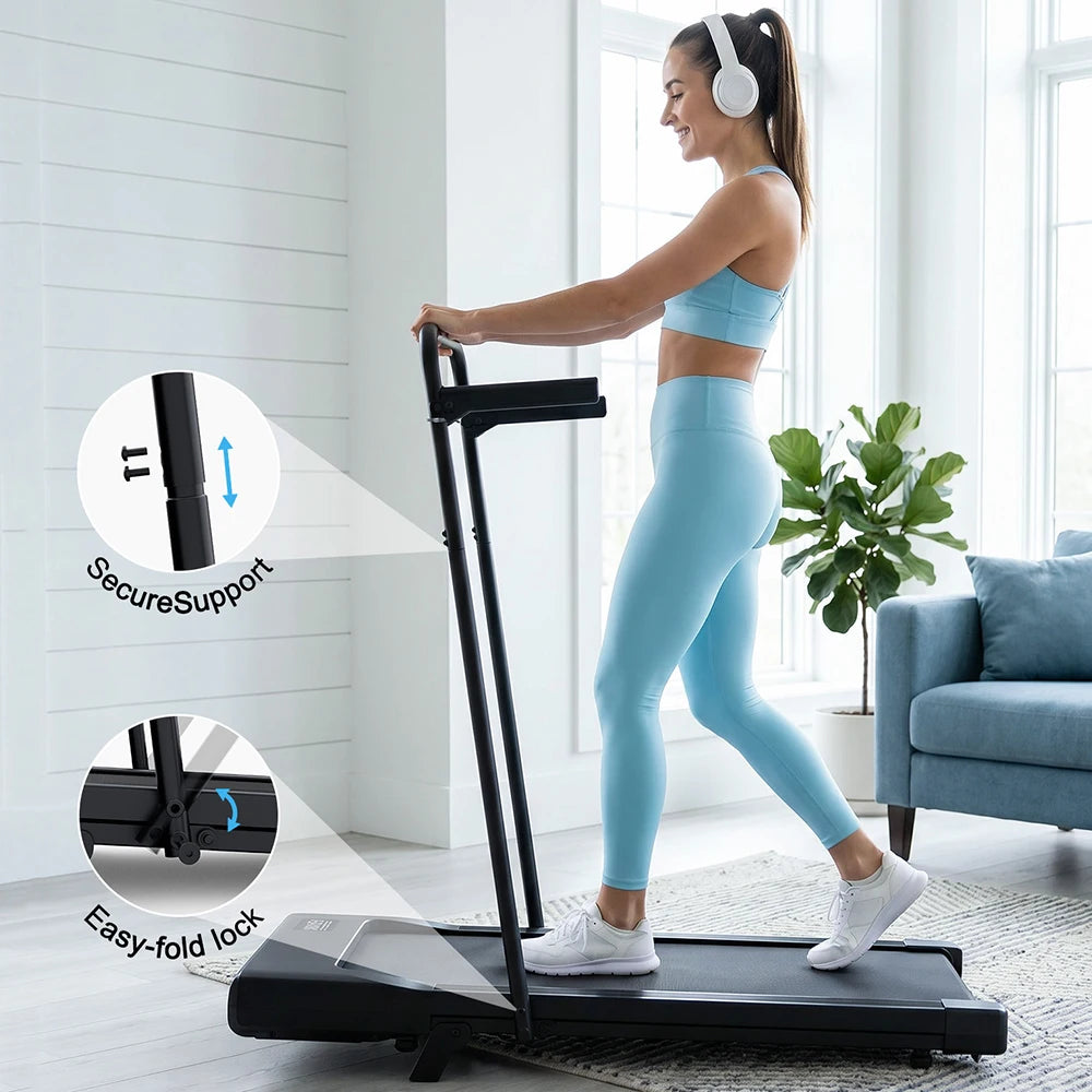 Superun Folding Treadmill With Incline For Home Walking And Running