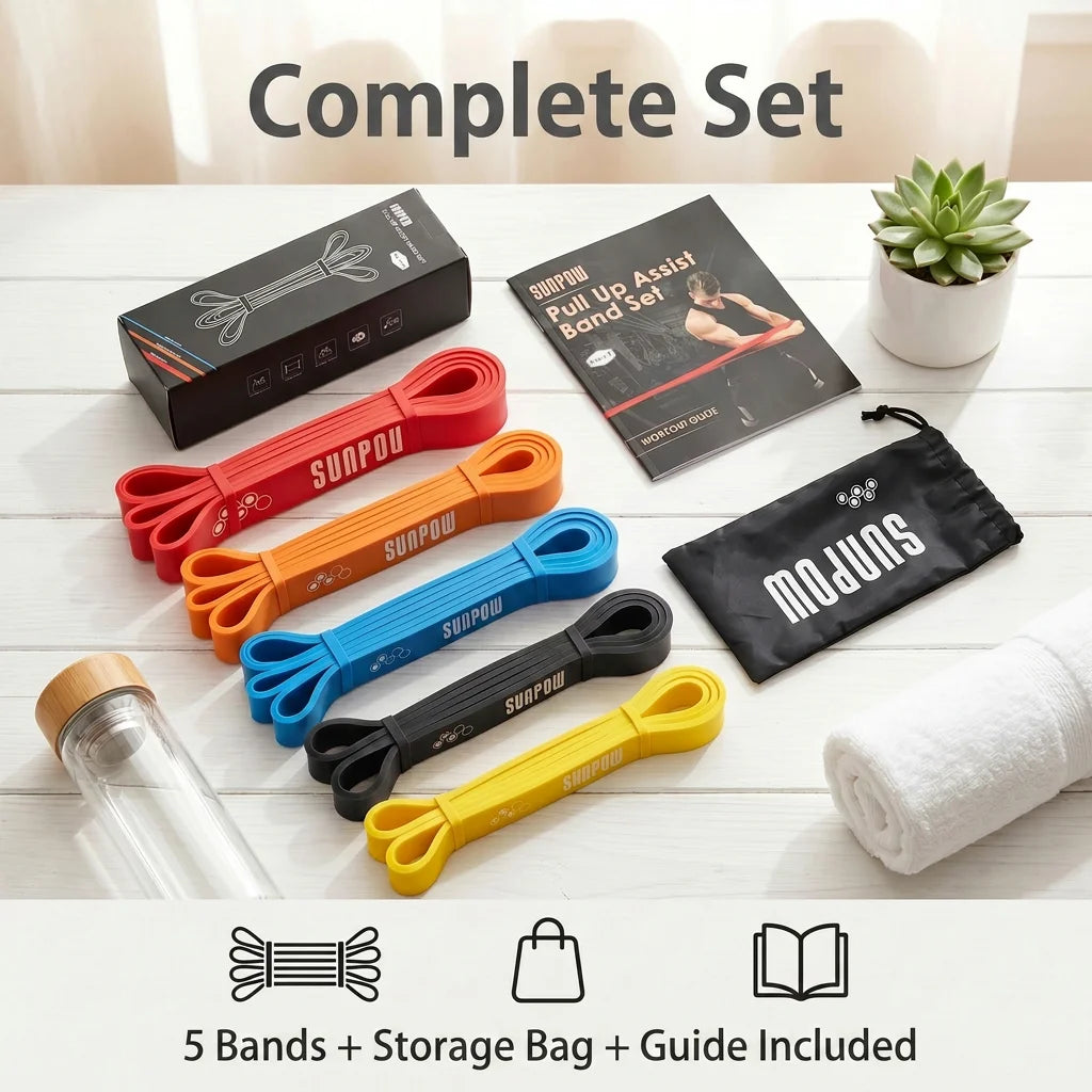 SUNPOW Pull Up Assistance Resistance Bands For Strength Training